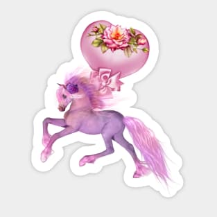 Wonderful fantasy foal with hearts Sticker